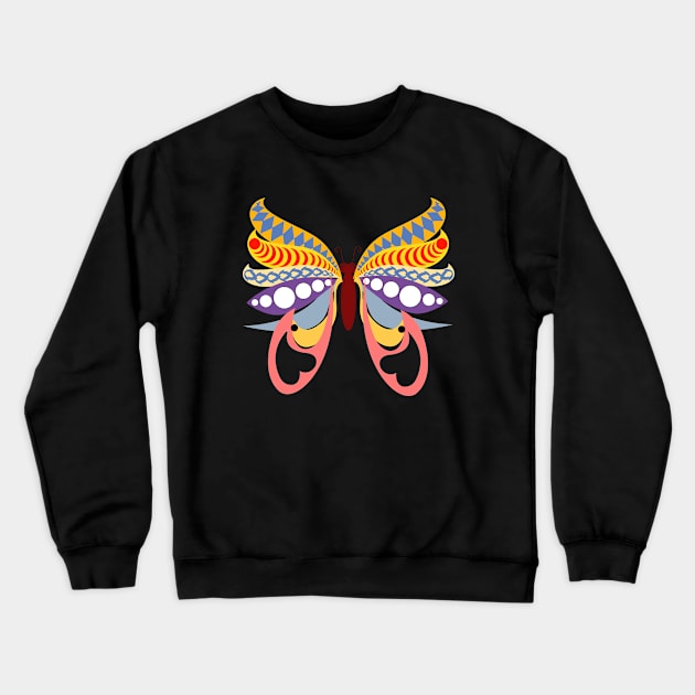 Lepidopteran - tribal butterfly Crewneck Sweatshirt by CreativeByDesign